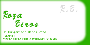 roza biros business card