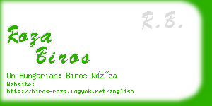 roza biros business card